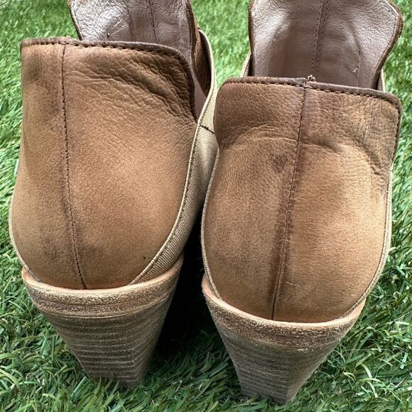 Eileen Fisher Even Nubuck Minimalist Western Boho Block Heel Ankle Booties 6.5 - Picture 8 of 11